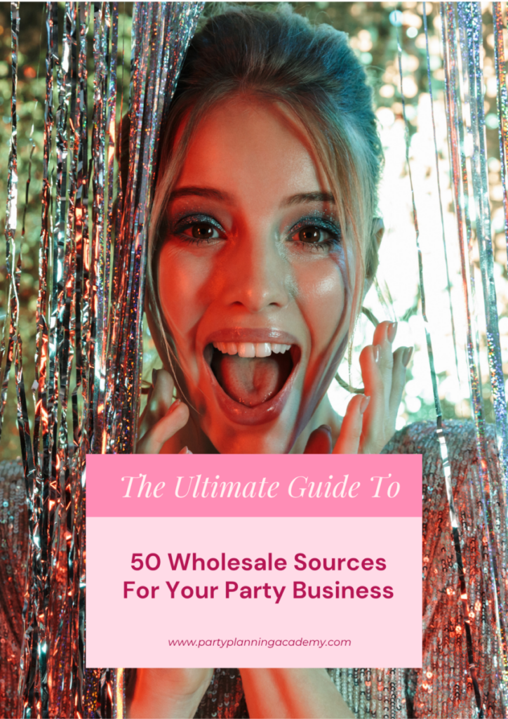 Party Planning Academy Engels-4-724x1024 50 Wholesale Sources For Your Party Business  